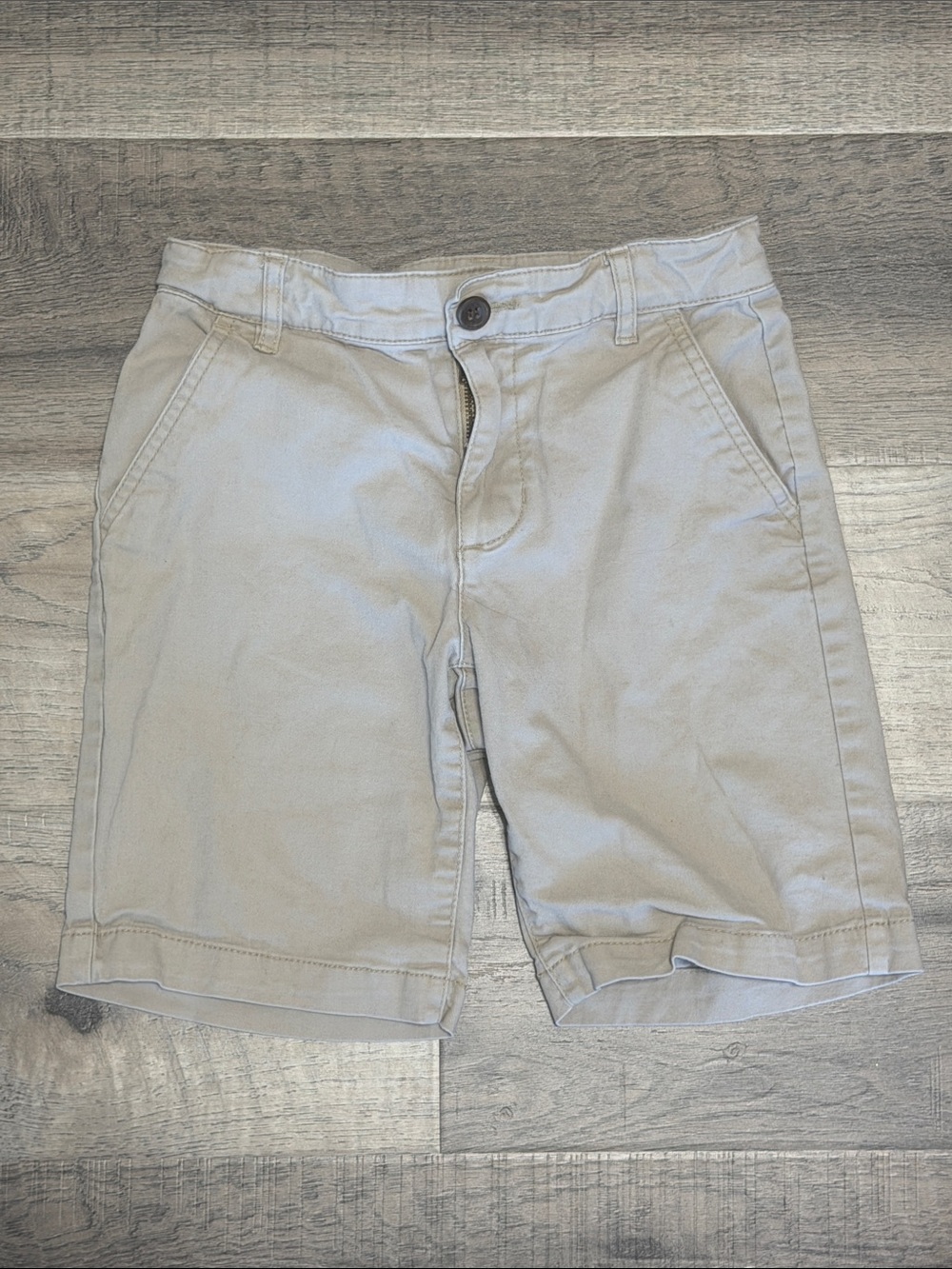 Old Navy Light Tan Khaki Boys Chino Uniform Shorts Size 7